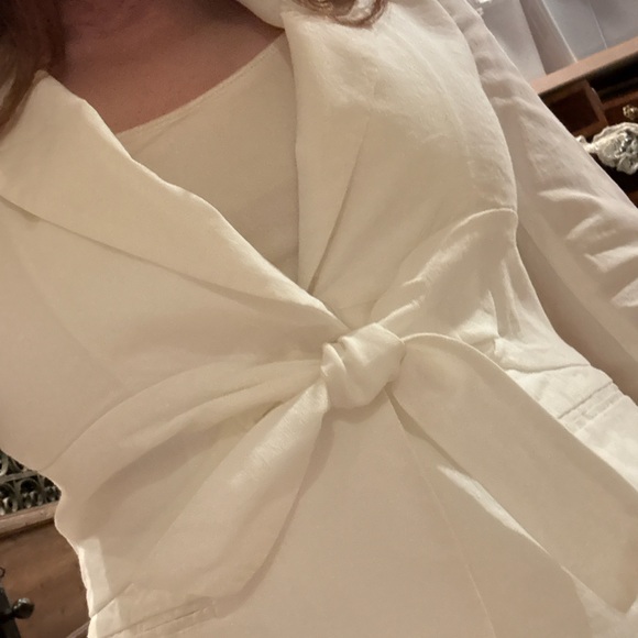 Theory Linen Tie-Front Lightweight Blazer Jacket – Size 0 - Picture 4 of 7